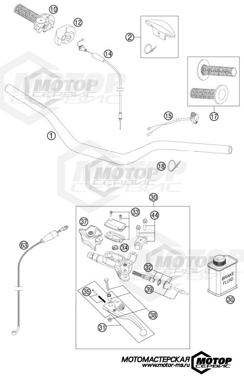 KTM MX 250 SX 2012 HANDLEBAR, CONTROLS