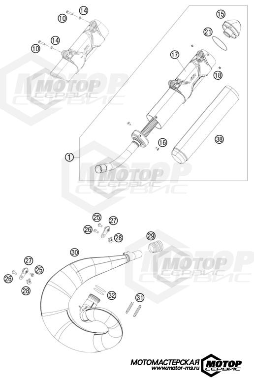 KTM MX 250 SX 2012 EXHAUST SYSTEM