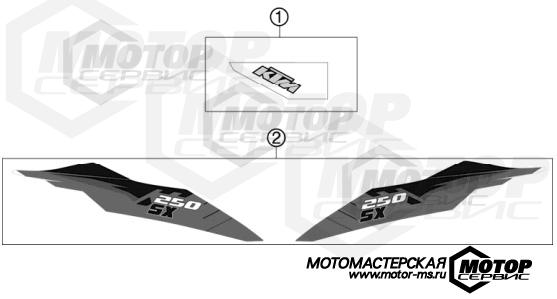 KTM MX 250 SX 2012 DECAL