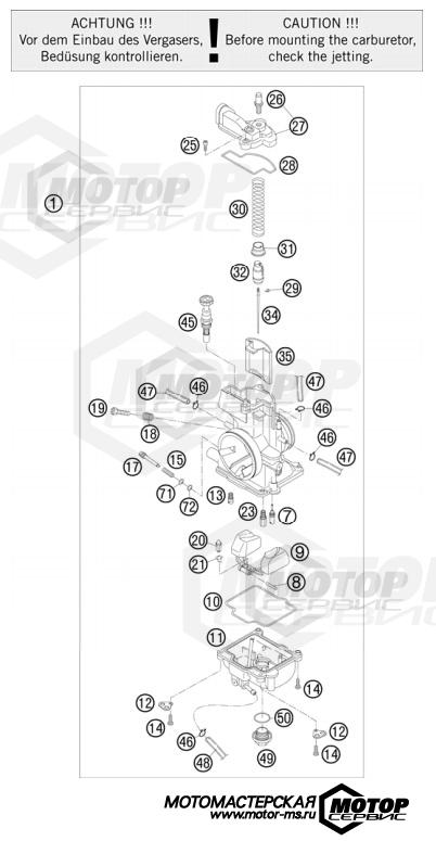 KTM MX 125 SX 2012 CARBURETOR