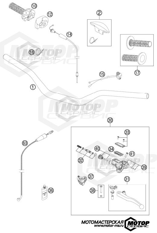 KTM MX 125 SX 2012 HANDLEBAR, CONTROLS