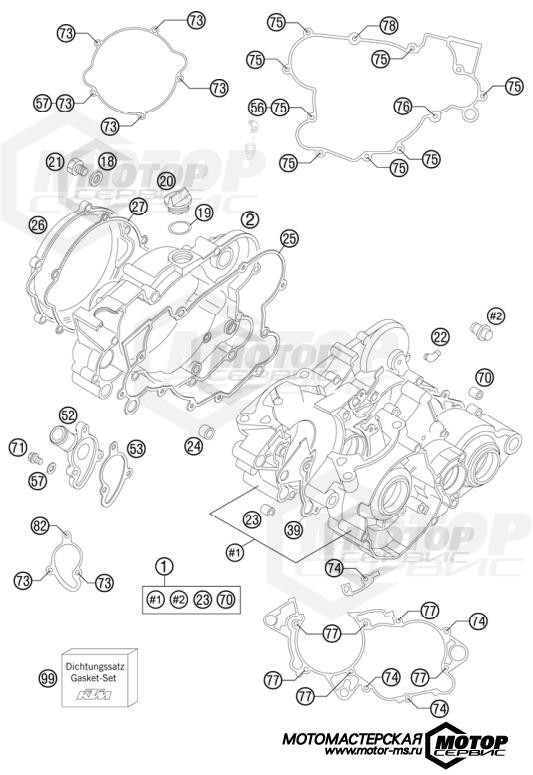 KTM MX 85 SXS 17/14 2012 ENGINE CASE