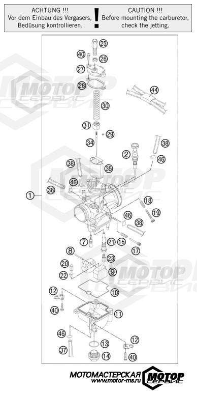 KTM MX 85 SX 19/16 2012 CARBURETOR
