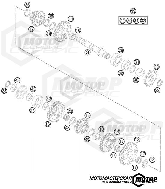 KTM MX 85 SX 19/16 2012 TRANSMISSION II - COUNTERSHAFT