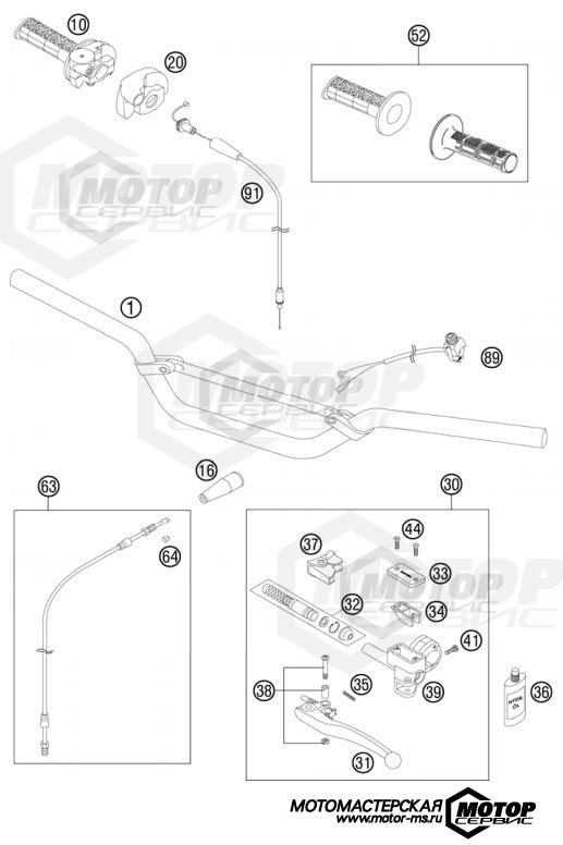 KTM MX 85 SXS 17/14 2012 HANDLEBAR, CONTROLS