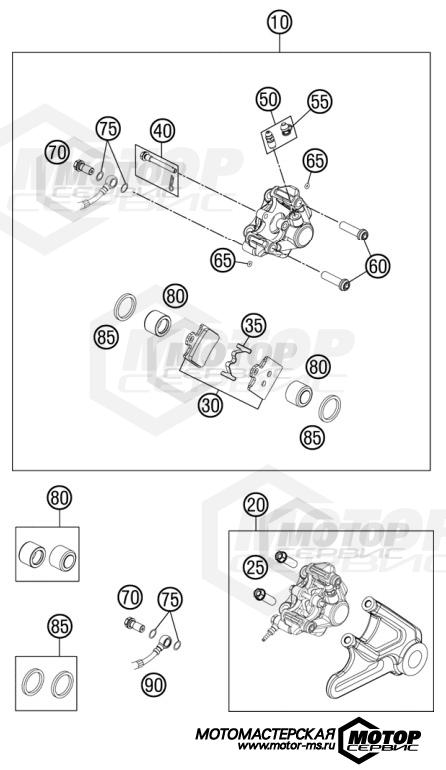 KTM MX 85 SXS 17/14 2012 BRAKE CALIPER REAR