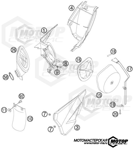 KTM MX 85 SX 19/16 2012 AIR FILTER BOX