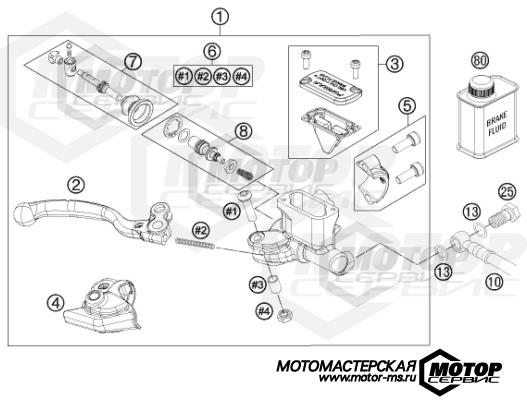 KTM MX 65 SX 2012 HAND BRAKE CYLINDER