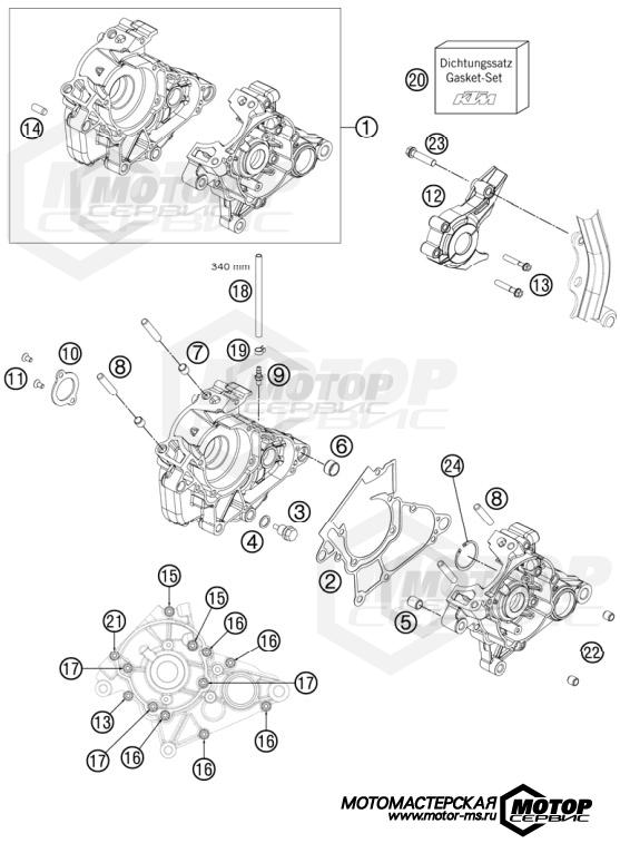 KTM MX 50 SX 2012 ENGINE CASE