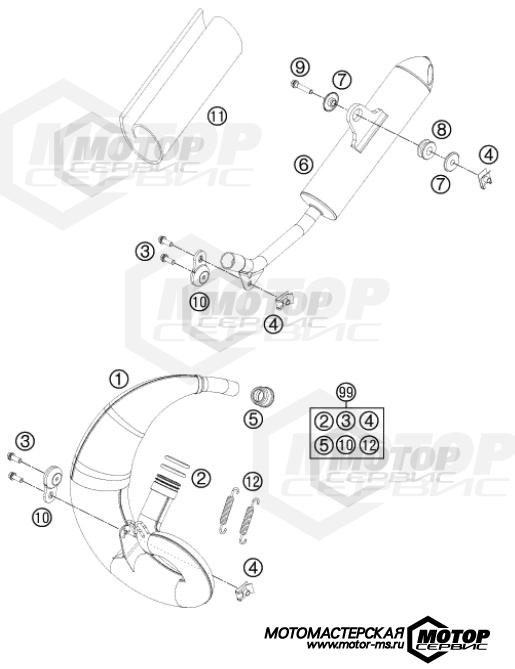 KTM MX 50 SX 2012 EXHAUST SYSTEM