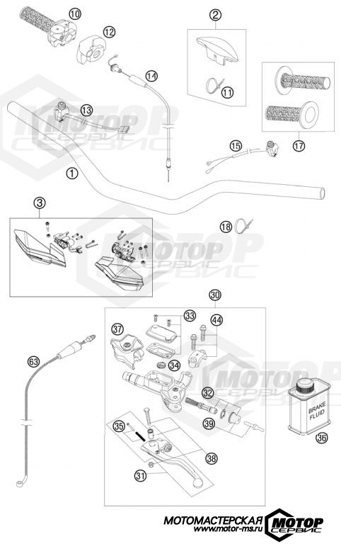 KTM Enduro 250 XC 2012 HANDLEBAR CONTROLS