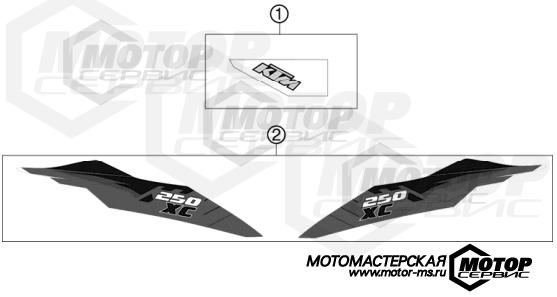 KTM Enduro 250 XC 2012 DECAL