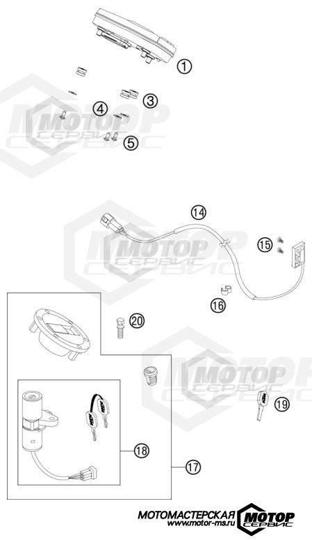 KTM Naked 990 Super Duke Black 2011 INSTRUMENT / LOCK SYSTEM