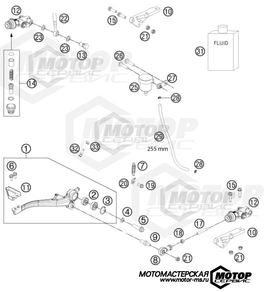 KTM Travel 450 Rally Factory Replica 2011 REAR BRAKE CONTROL