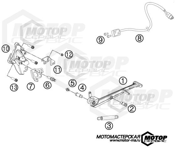 KTM Supersport RC8 R Black 2011 SIDE / CENTER STAND
