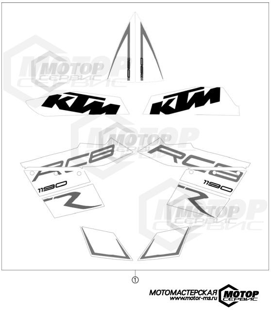 KTM Supersport RC8 R Black 2011 DECAL