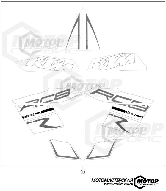 KTM Supersport RC8 R White 2011 DECAL