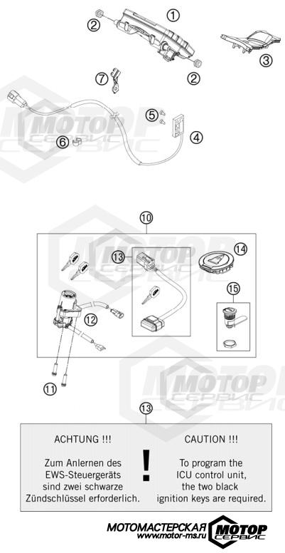 KTM Supersport RC8 R White 2011 INSTRUMENT / LOCK SYSTEM