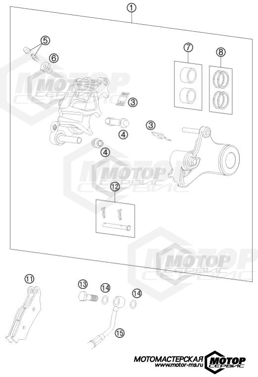 KTM Supermoto 990 Supermoto R 2011 BRAKE CALIPER REAR