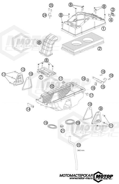 KTM Supermoto 990 Supermoto T ABS Black 2011 AIR FILTER BOX