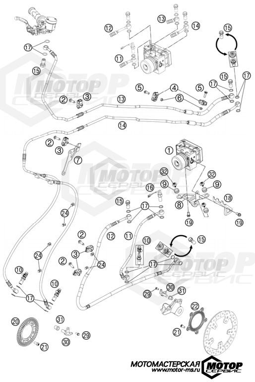 KTM Supermoto 990 Supermoto T ABS Black 2011 ANTI-SKID SYSTEM ABS