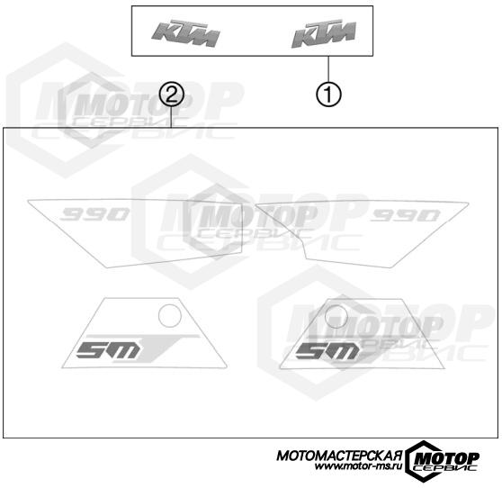 KTM Supermoto 990 Supermoto T ABS Orange 2011 DECAL
