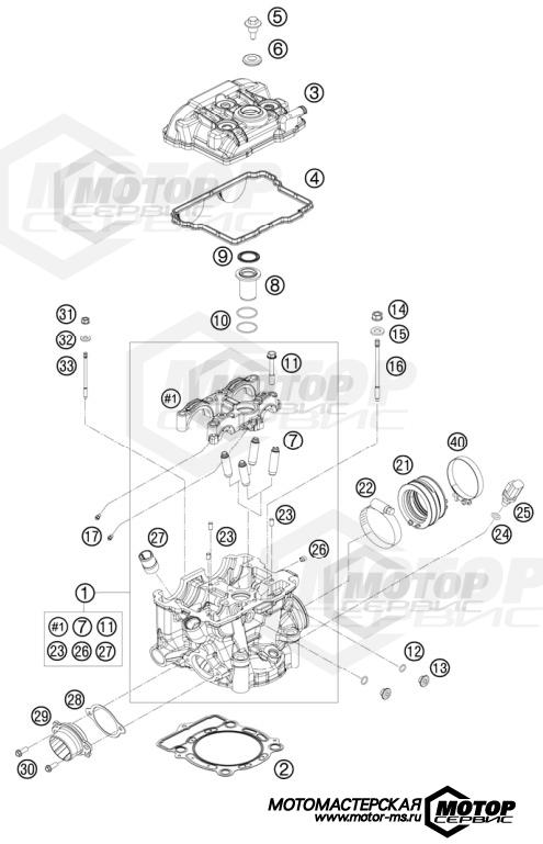 KTM MX 350 SX-F 2011 CYLINDER HEAD
