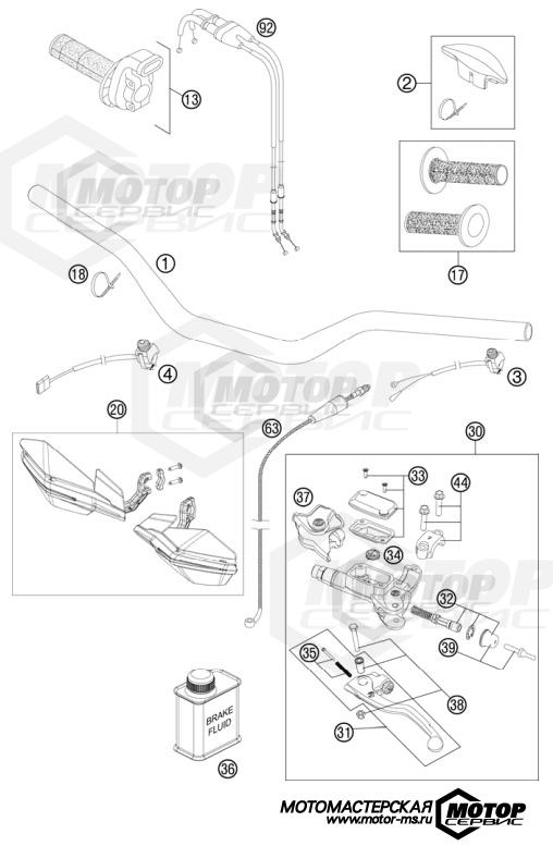 KTM MX 350 SX-F Cairoli Replica 2011 HANDLEBAR, CONTROLS