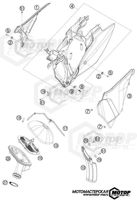 KTM MX 350 SX-F 2011 AIR FILTER