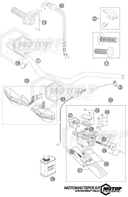 KTM MX 250 SX-F Musquin Replica 2011 HANDLEBAR, CONTROLS