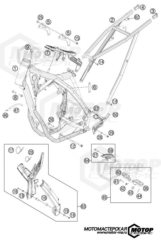 KTM MX 250 SX-F Musquin Replica 2011 FRAME