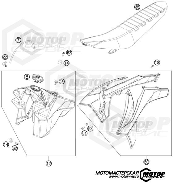 KTM MX 250 SX-F Musquin Replica 2011 TANK, SEAT, COVERS