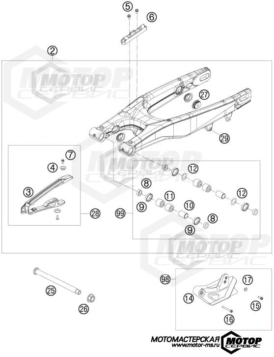 KTM MX 250 SX-F 2011 SWING ARM