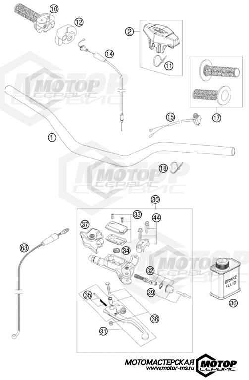 KTM MX 250 SX 2011 HANDLEBAR, CONTROLS