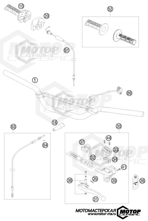KTM MX 85 SX 19/16 2011 HANDLEBAR, CONTROLS