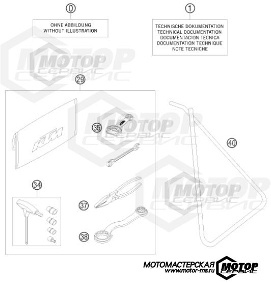 KTM MX 85 SX 19/16 2011 ACCESSORIES KIT