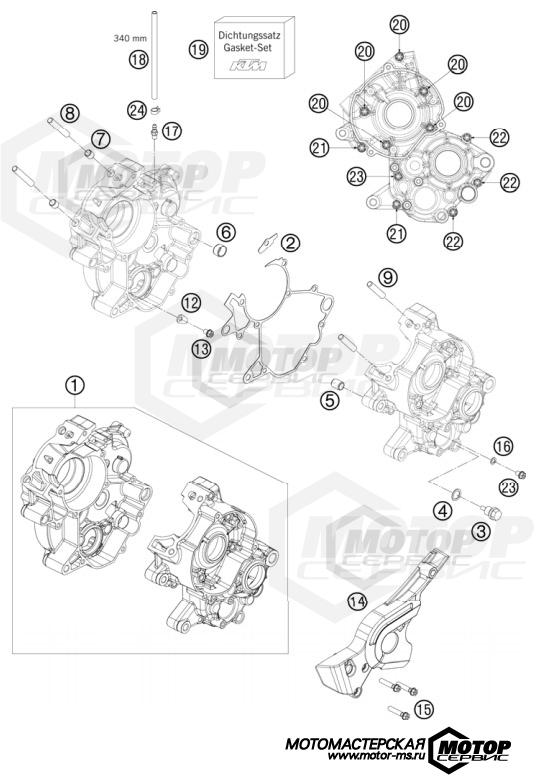KTM MX 65 SX 2011 ENGINE CASE