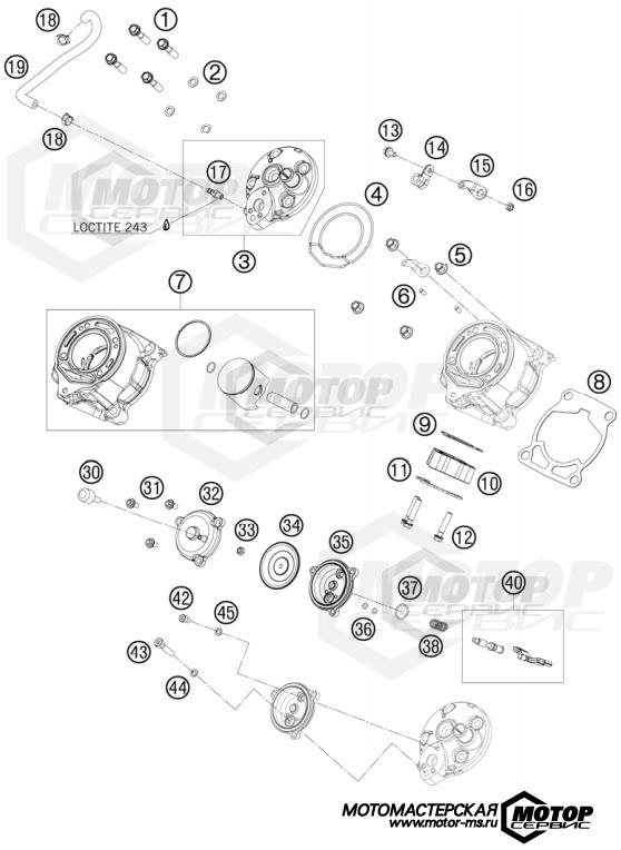KTM MX 65 SX 2011 CYLINDER, CYLINDER HEAD