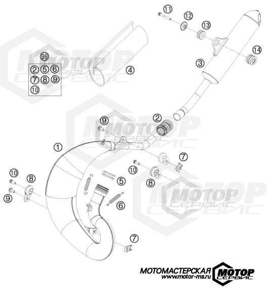 KTM MX 65 SX 2011 EXHAUST SYSTEM