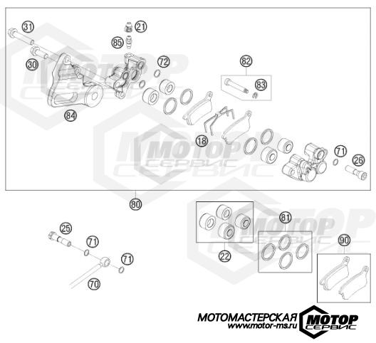 KTM MX 65 SX 2011 BRAKE CALIPER REAR