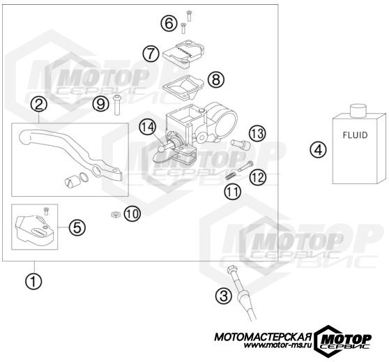 KTM MX 50 SX 2011 HAND BRAKE CYLINDER