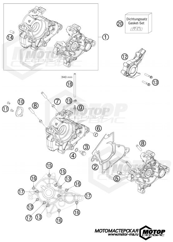 KTM MX 50 SX Mini 2011 ENGINE CASE