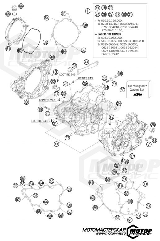 KTM Enduro 250 EXC-F Factory Edition 2011 ENGINE CASE