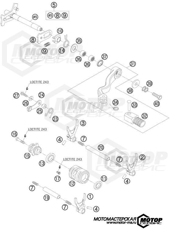 KTM Enduro 250 EXC-F Six Days 2011 SHIFTING MECHANISM
