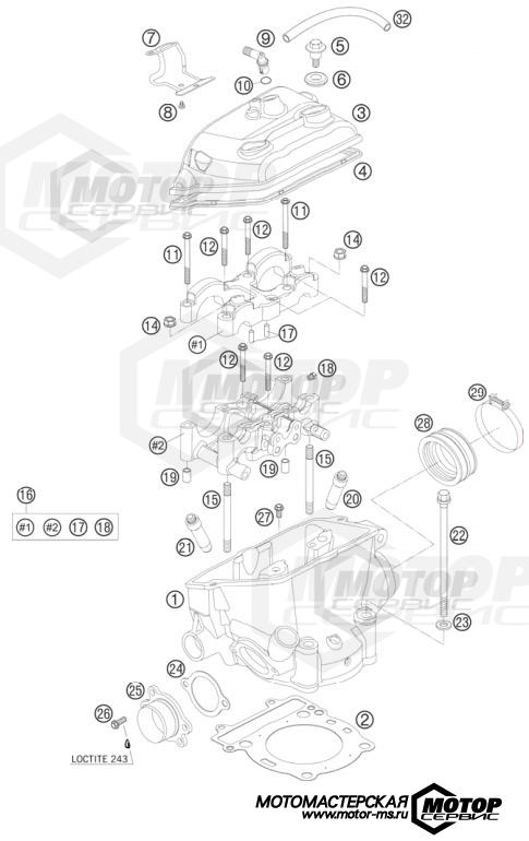 KTM Enduro 250 EXC-F Factory Edition 2011 CYLINDER HEAD