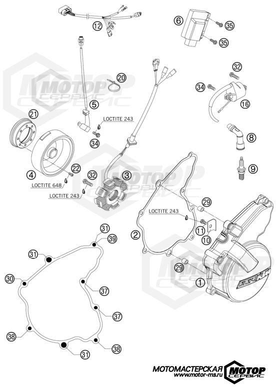 KTM Enduro 250 EXC-F Six Days 2011 IGNITION SYSTEM