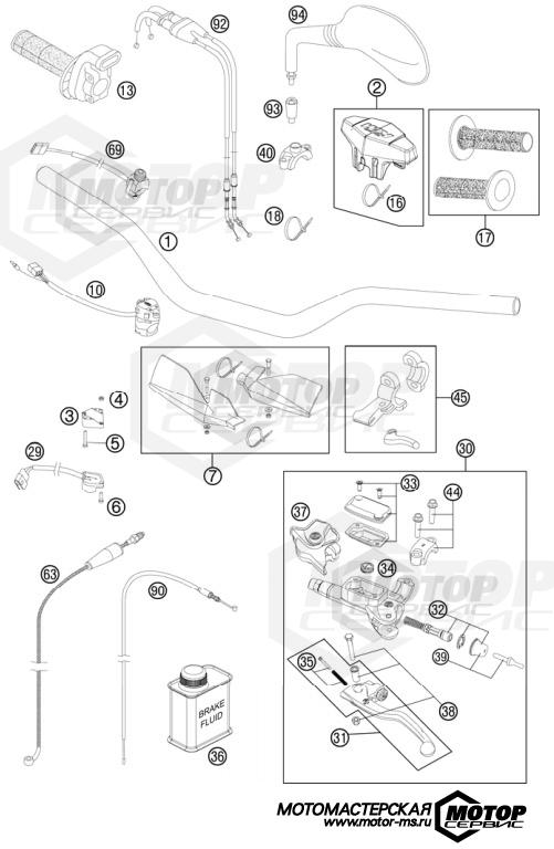 KTM Enduro 250 EXC-F Factory Edition 2011 HANDLEBAR, CONTROLS