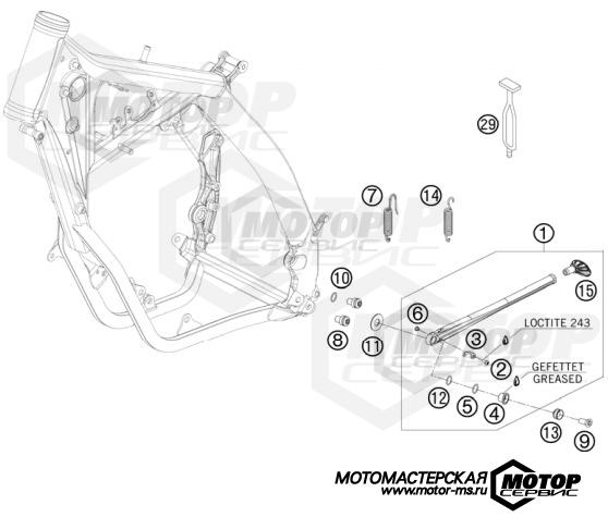 KTM Enduro 250 EXC-F Factory Edition 2011 SIDE / CENTER STAND