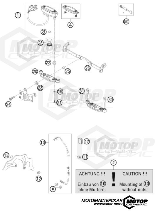 KTM Enduro 250 EXC-F 2011 INSTRUMENTS / LOCK SYSTEM