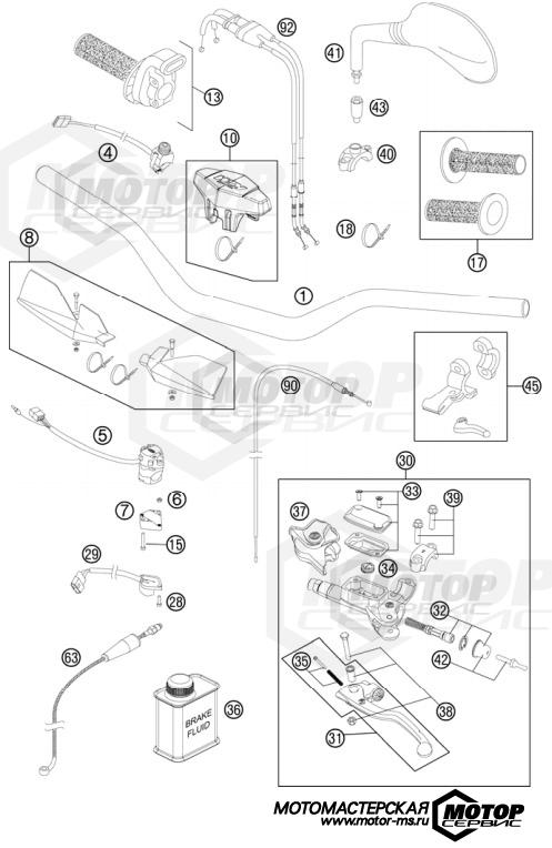 KTM Enduro 530 EXC Factory Edition 2011 HANDLEBAR, CONTROLS